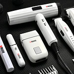 Combo Wmark Pro. NG-8635 6 en 1 Afeitadora y Secador Blanco