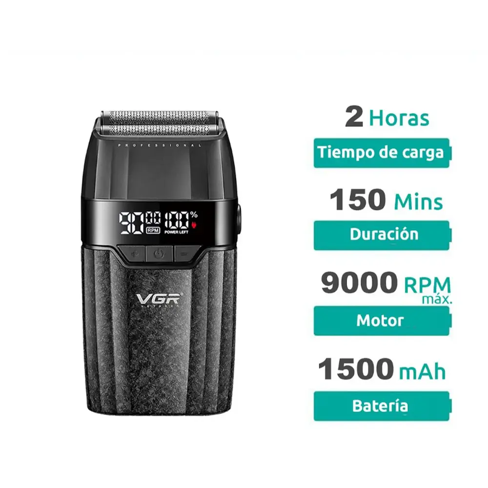 Combo VGR para Barberia V-640S3 Set 3 en 1 Cortadora, Trimmer y Afeitadora