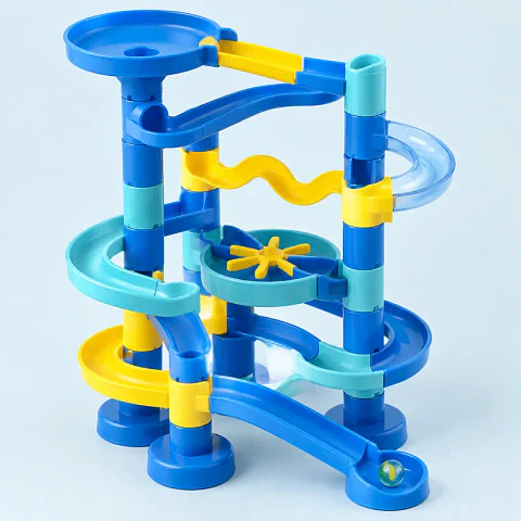 Pista modular de canicas Desafío Azul, 42 piezas