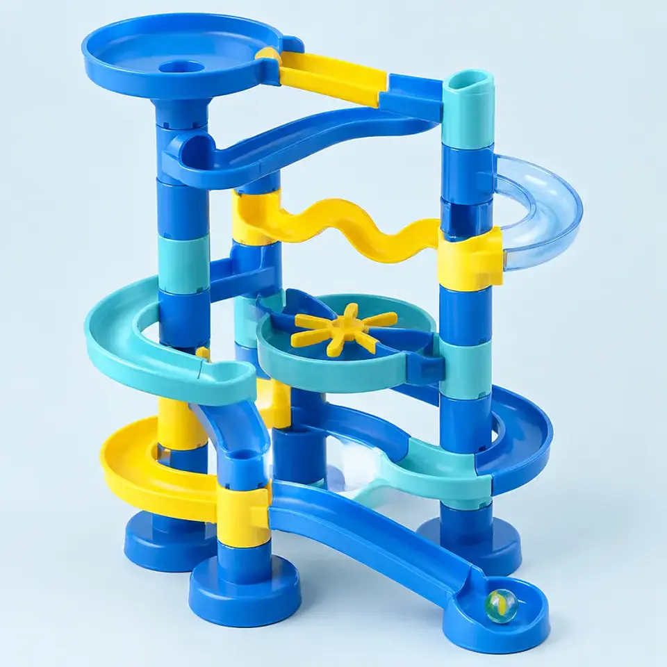 Pista modular de canicas Desafío Azul, 42 piezas 1