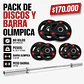 Pack 60kg en Discos + Barra Olímpica 2.20m - Miniatura 1