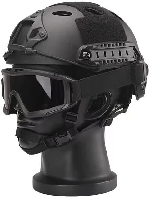 Casco Negro Airsoft Tipo Fast