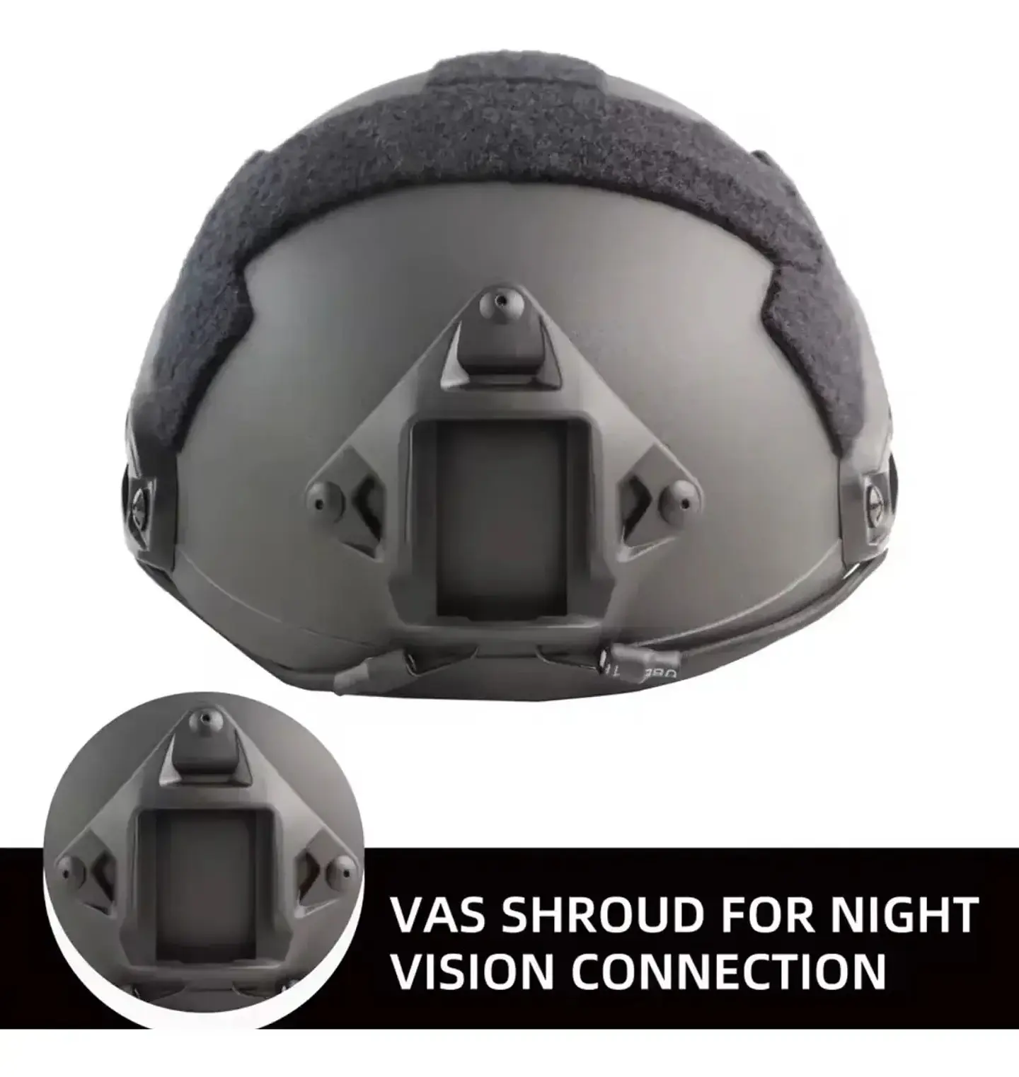 Casco Negro Airsoft Tipo Fast 5