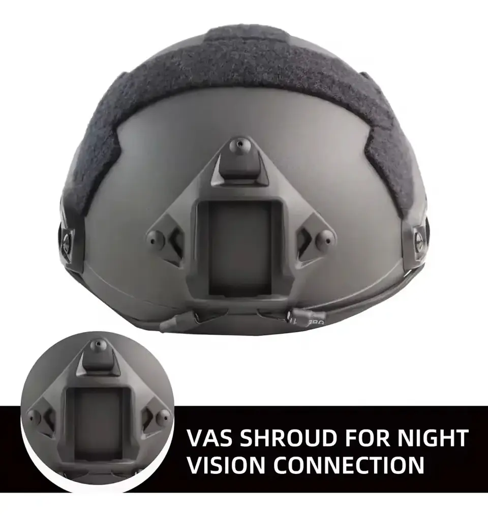 Casco Negro Airsoft Tipo Fast 5