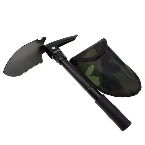 Pala Picota Plegable de Supervivencia Multifuncional