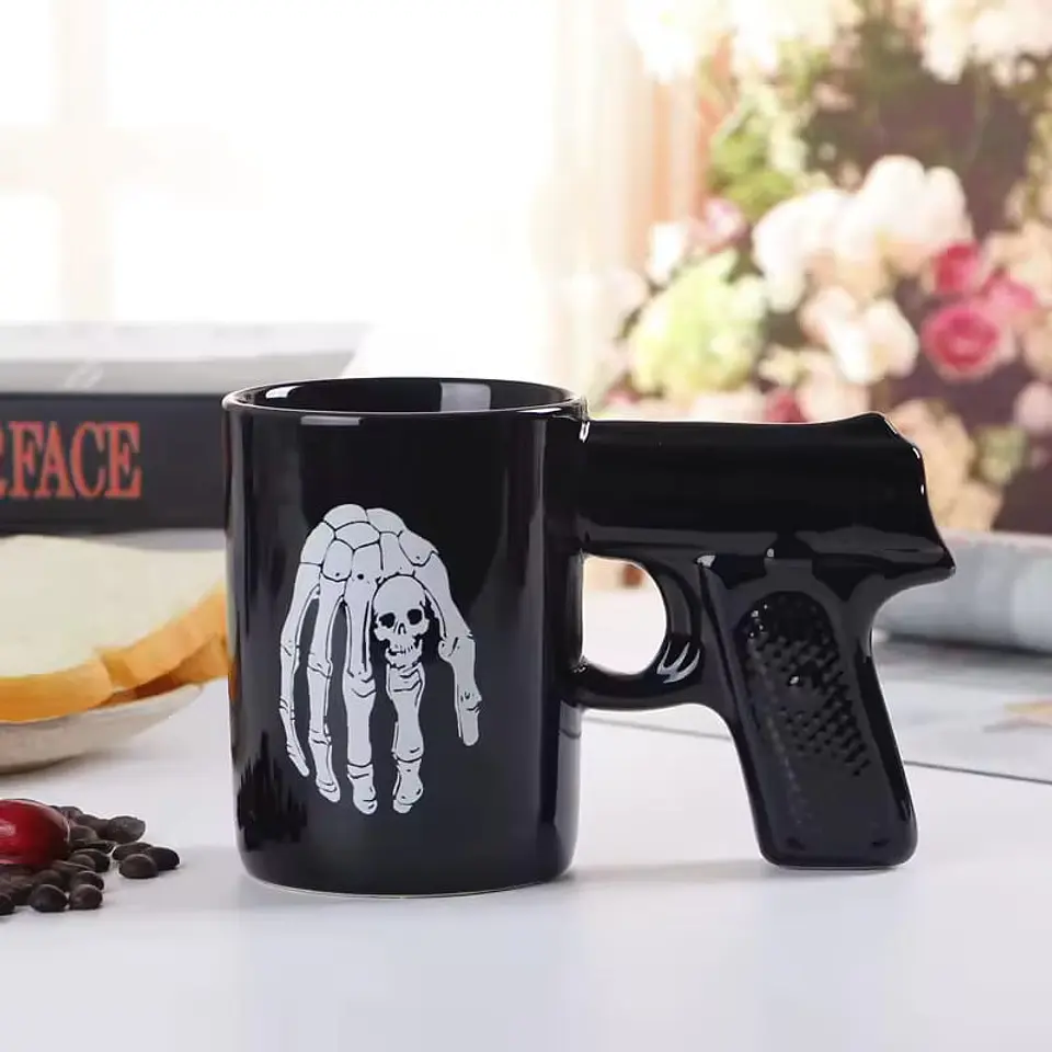 Tazón con Mango de Pistola 4