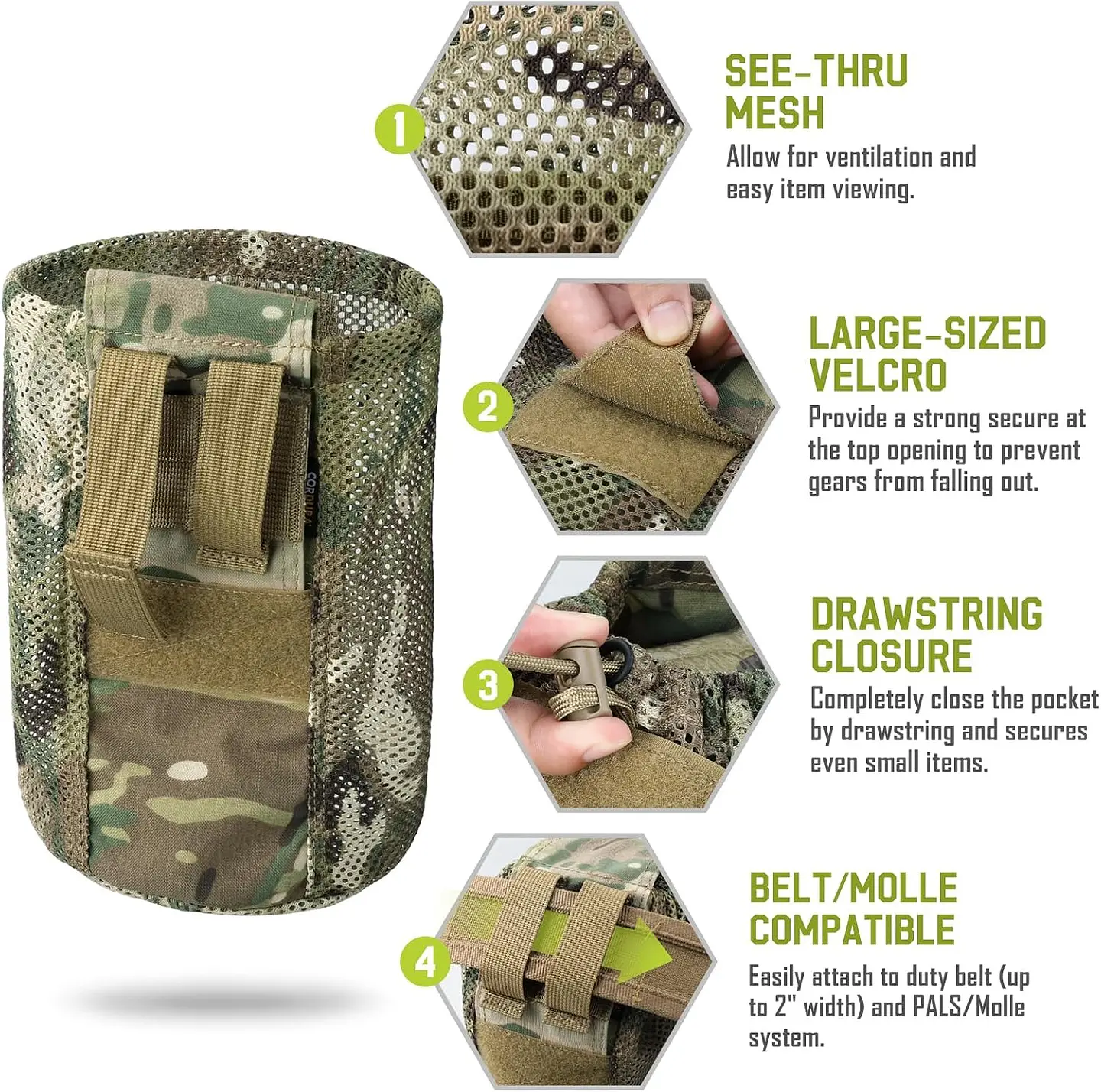 Bolsa Táctica de Reciclaje Malla Cordura 2