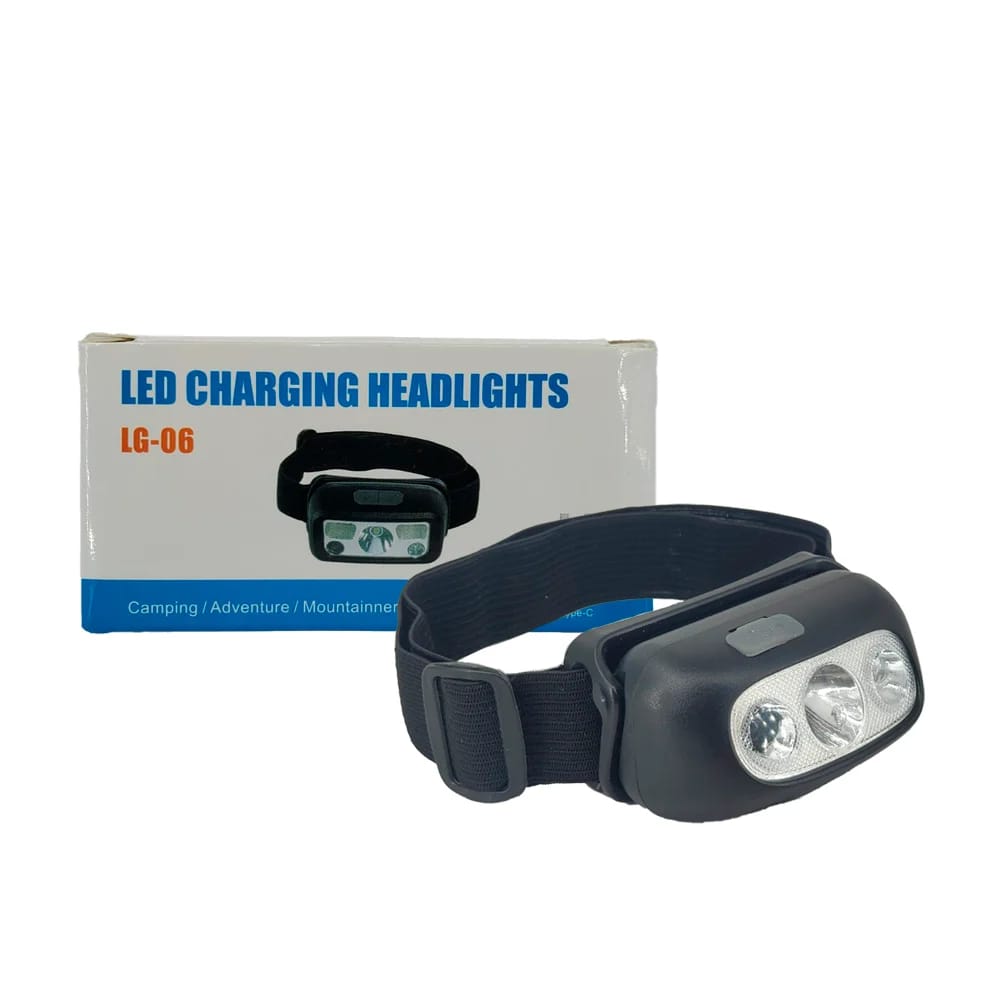 Linterna Frontal Recargable con sensor de Encendido y Apagado