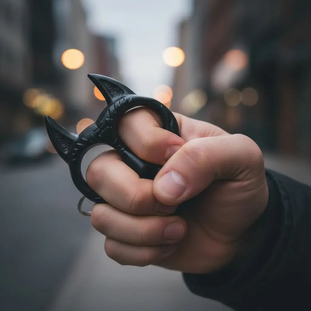 ANILLO DEFENSA PERSONAL TIPO MANOPLA DESTAPADOR METAL GATO