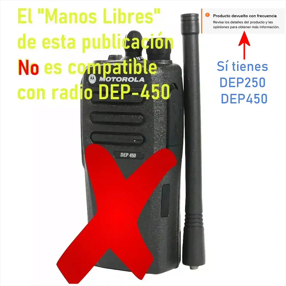 Manos Libres para Radio Motorola 3