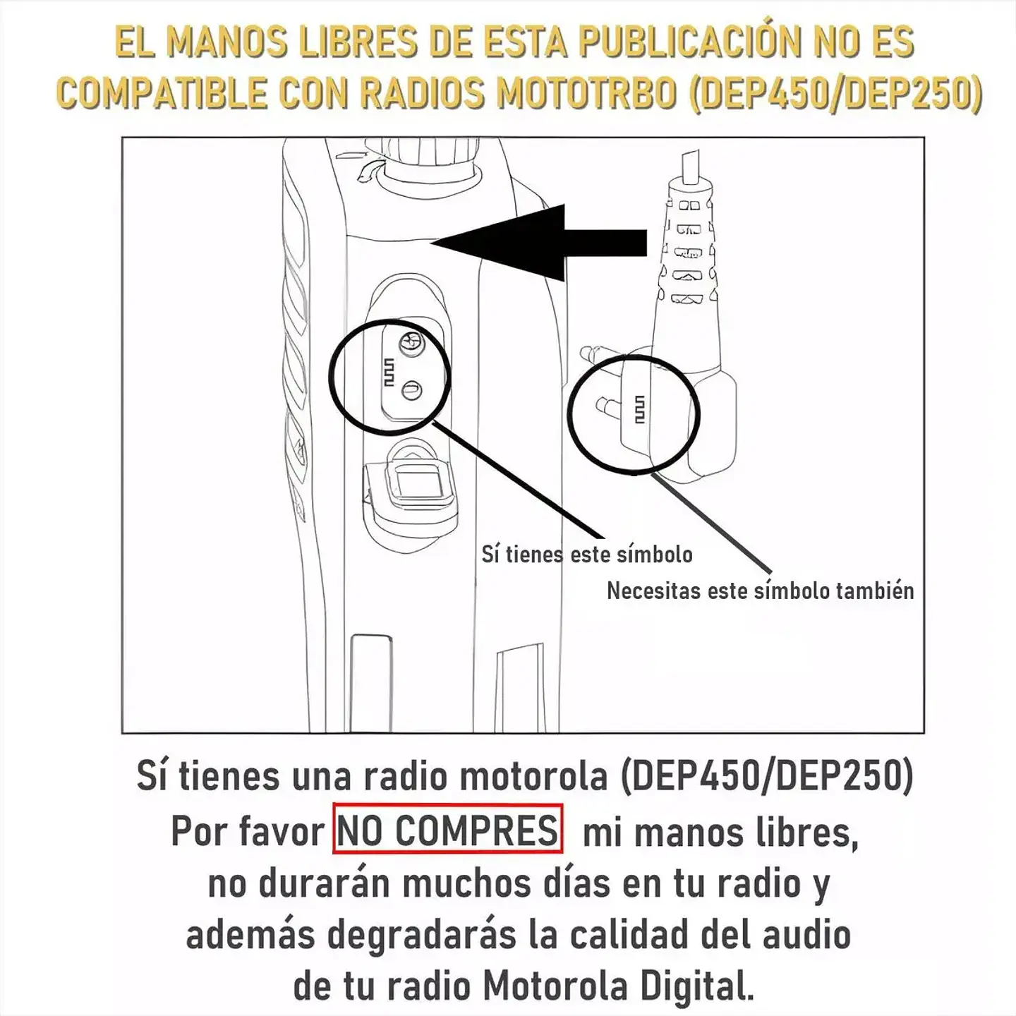 Manos Libres para Radio Motorola 4