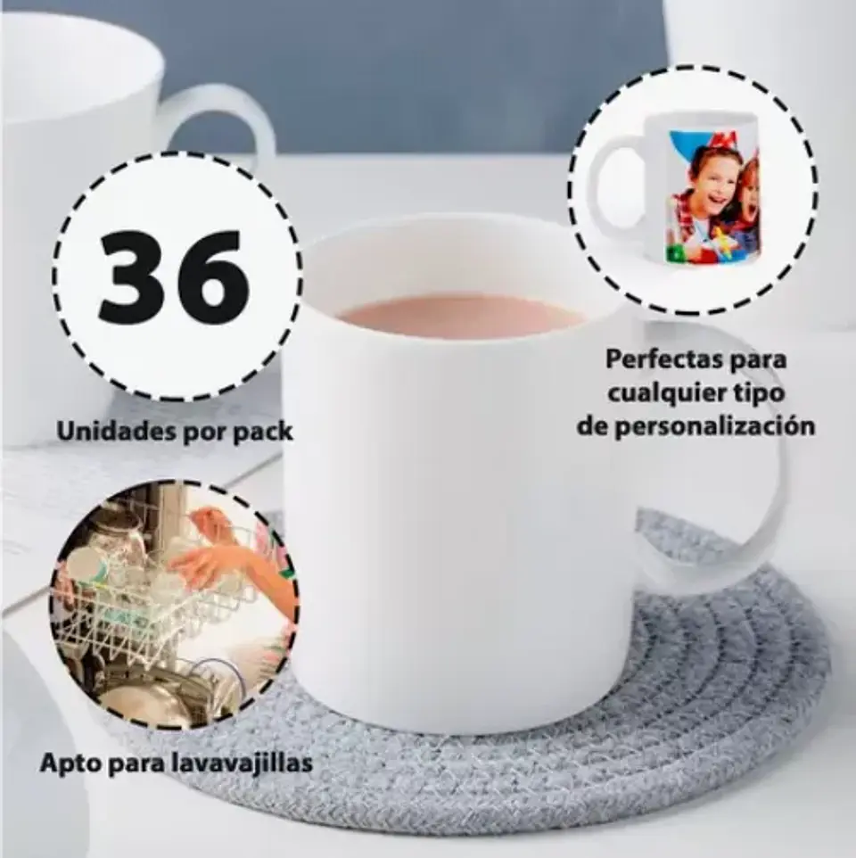 Caja de 36 Tazones Blancos 11 oz 5