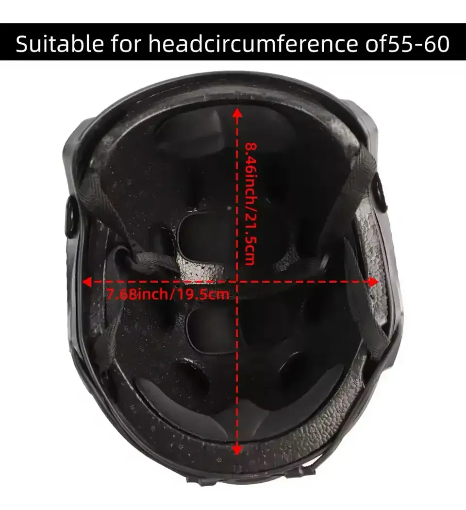 Casco Negro Airsoft Tipo Fast 5