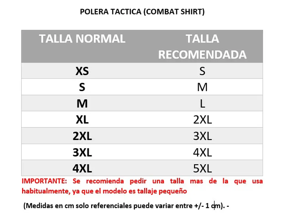 Polera Táctica (Combat Shirt) 9