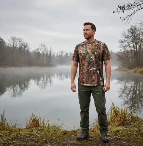 Polera Manga Corta Camuflaje Tree Camo