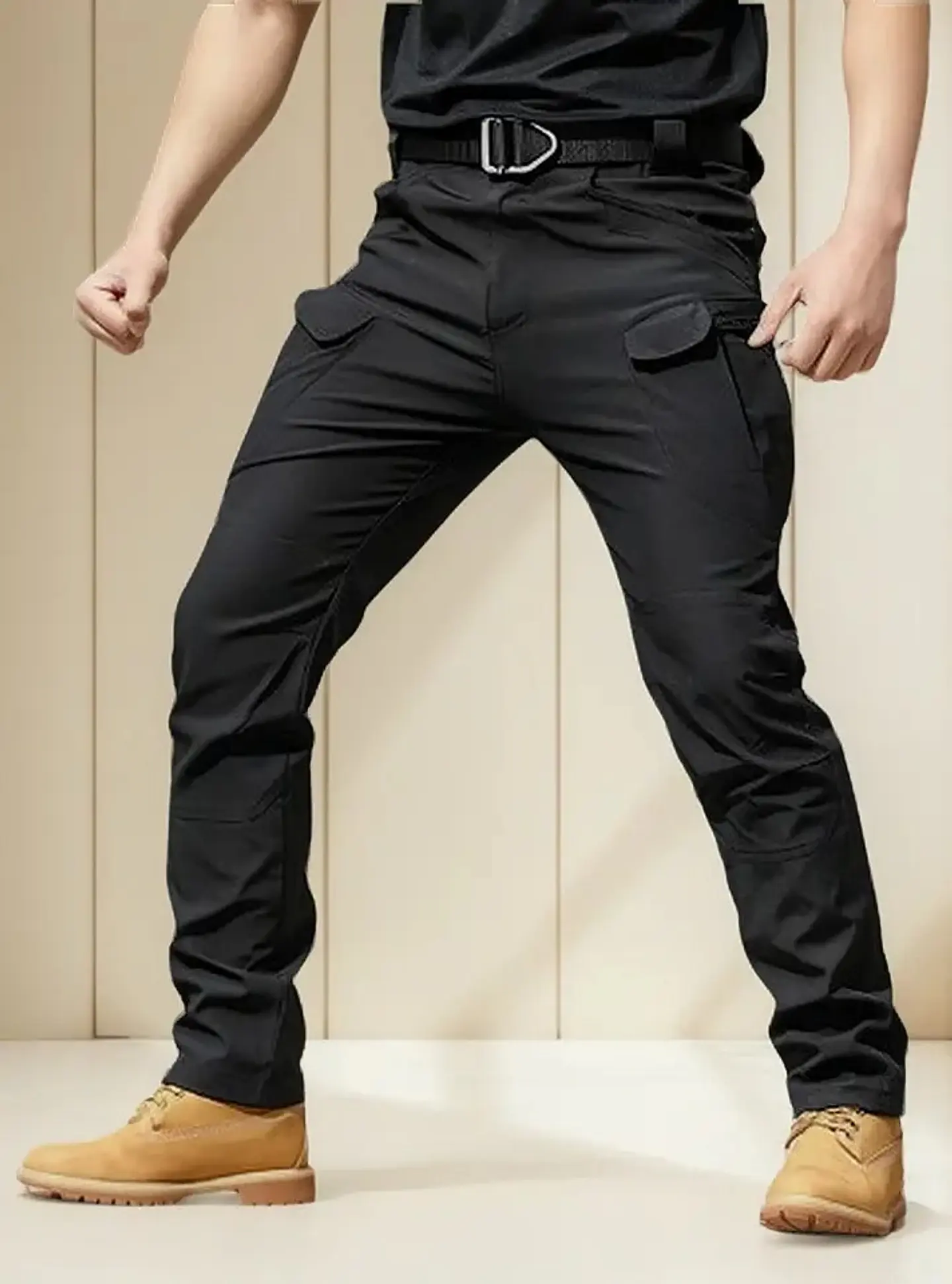 Pantalón Táctico Cargo Negro IX7 1