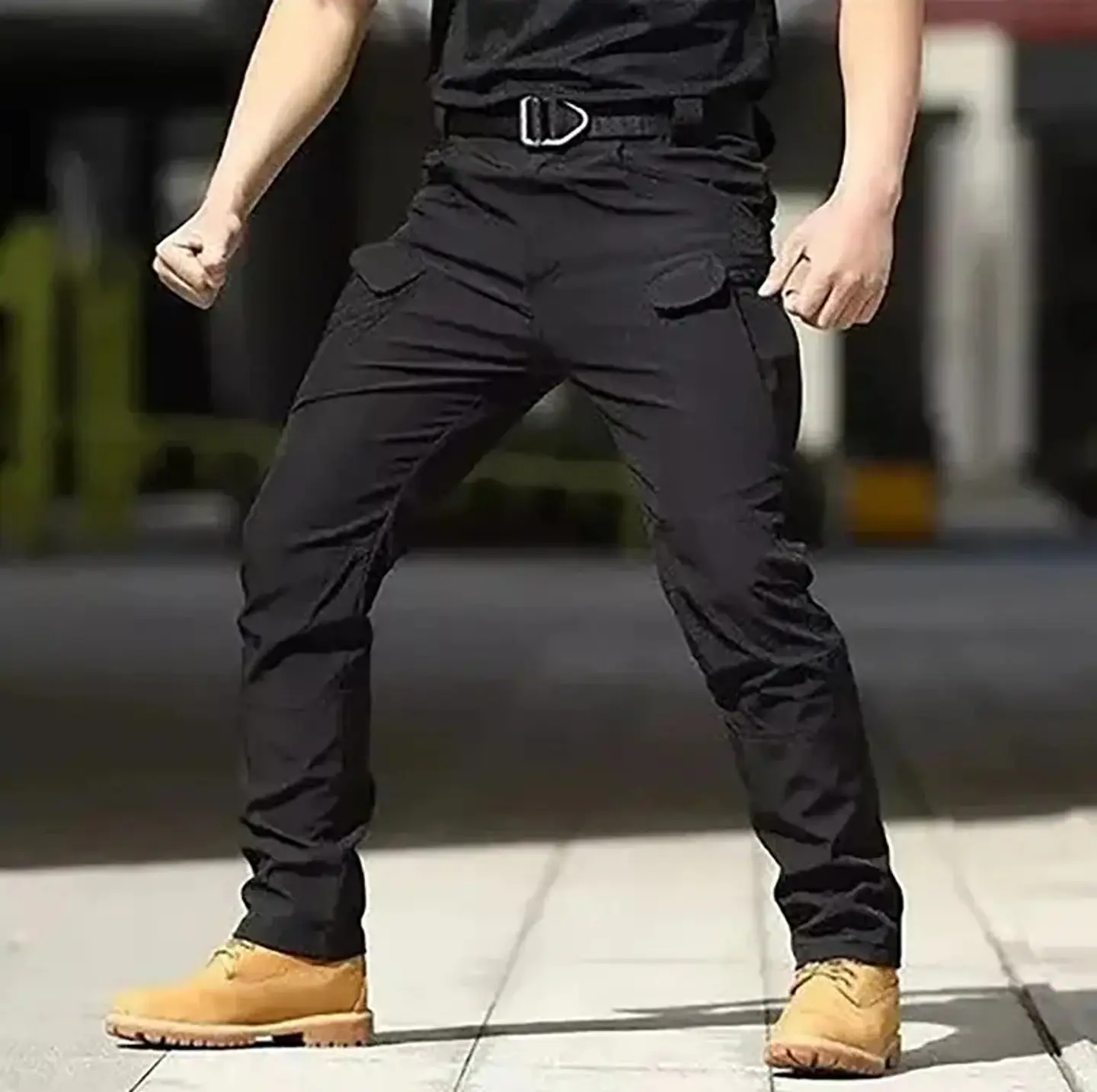 Pantalón Táctico Cargo Negro IX7 2