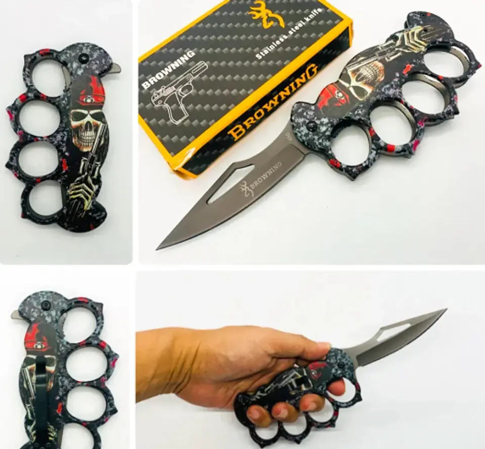 CUCHILLO NAVAJA CON MANOPLA DISEÑO 4