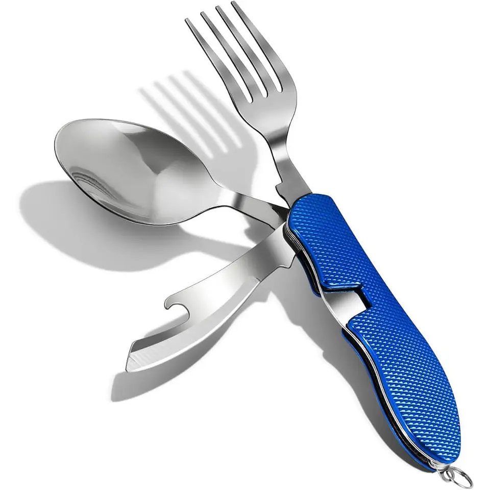 Set de cubiertos, Servicio de camping 4 en 1 plegable 4