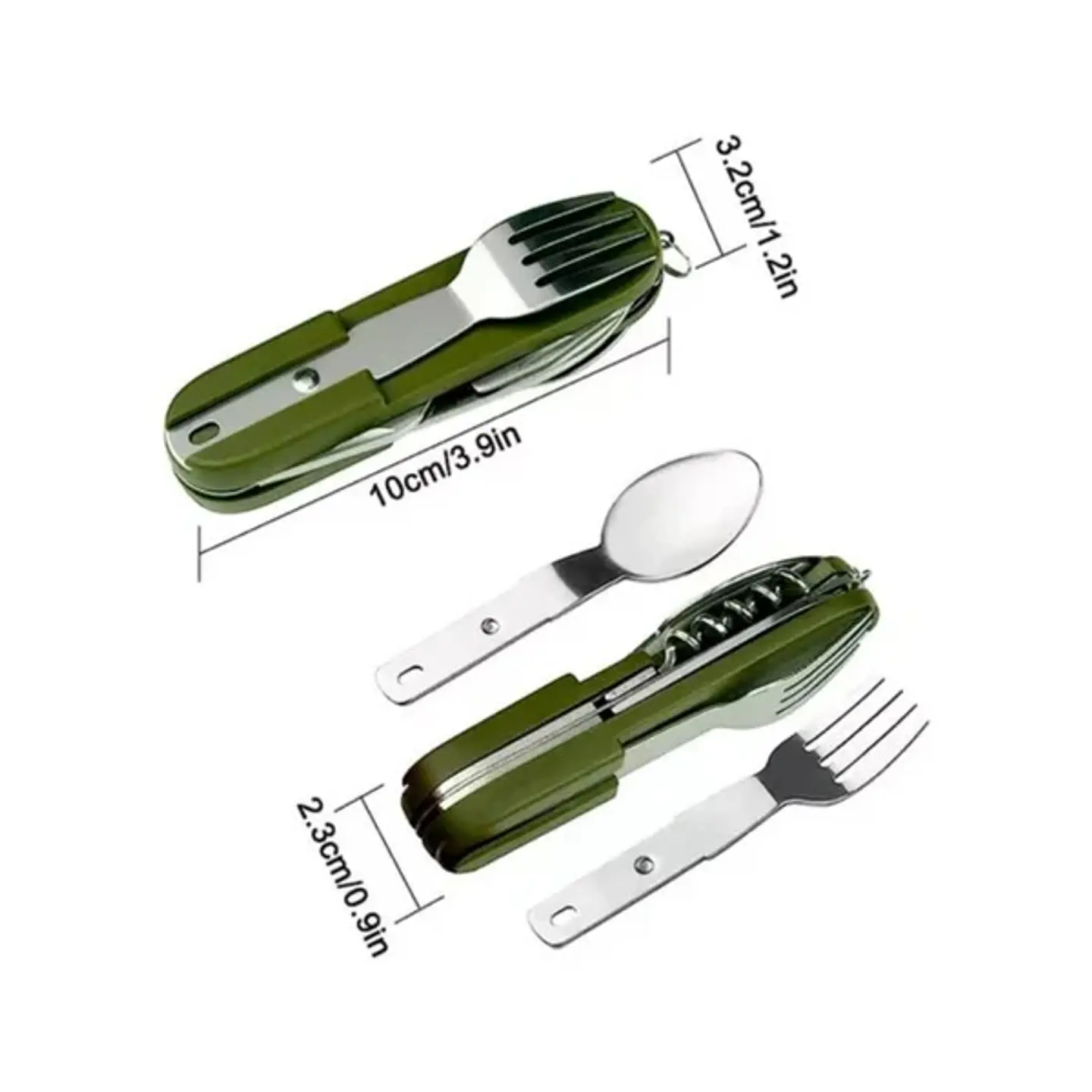 Set de cubiertos, Servicio de camping 7 en 1 plegable 3