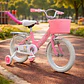 Bicicleta Infantil Aro 16 Rosada con Ruedas de Apoyo - Miniatura 3