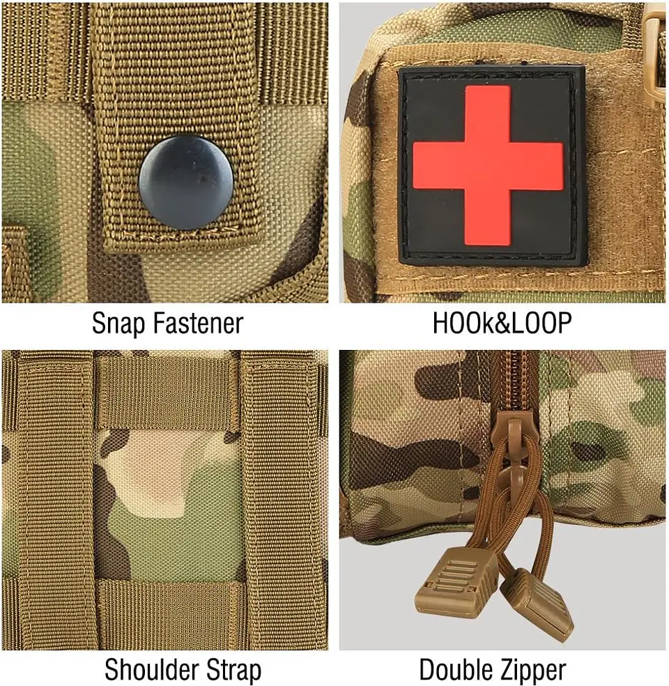Bolso Pouch Tipo Botiquín Con Sistema Molle Para Primeros Auxilios 7