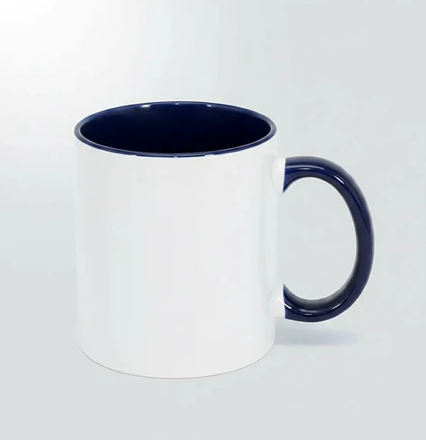 Tazón Para Sublimación Interior y Mango Color 11 oz