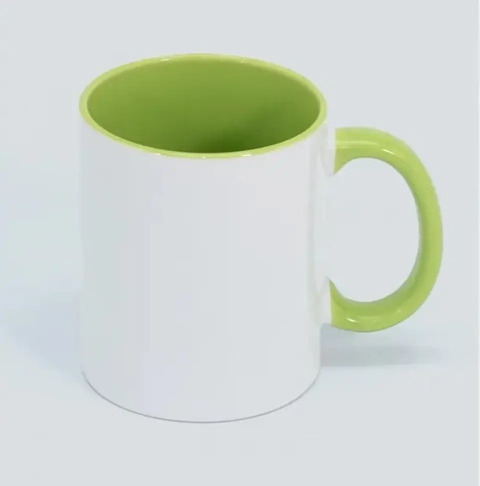 Tazón Para Sublimación Interior y Mango Color 11 oz 2