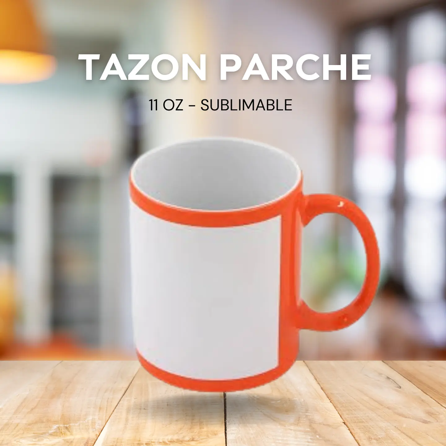 Tazón Para Sublimación Parche y Mango Color 11 oz 6