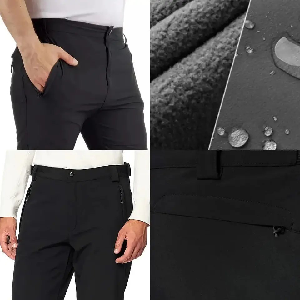 Pantalón Softshell con Forro Interior de Micropolar, Pantalón Térmico Unisex 3