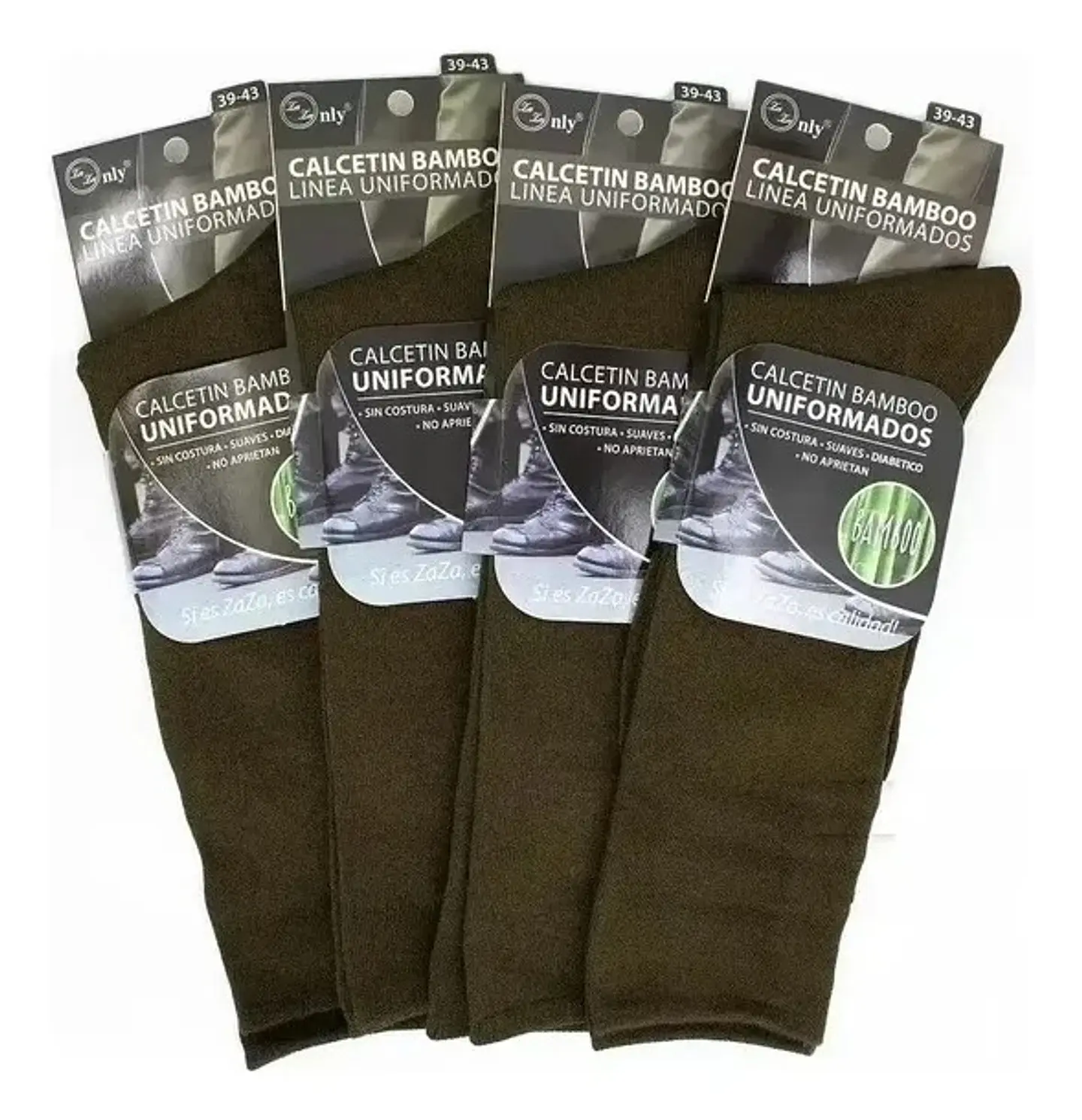 Calcetines Verdes, Calcetas de Bamboo Linea Uniformados  Unisex 4
