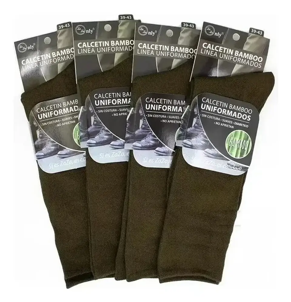 Calcetines Verdes, Calcetas de Bamboo Linea Uniformados  Unisex 4