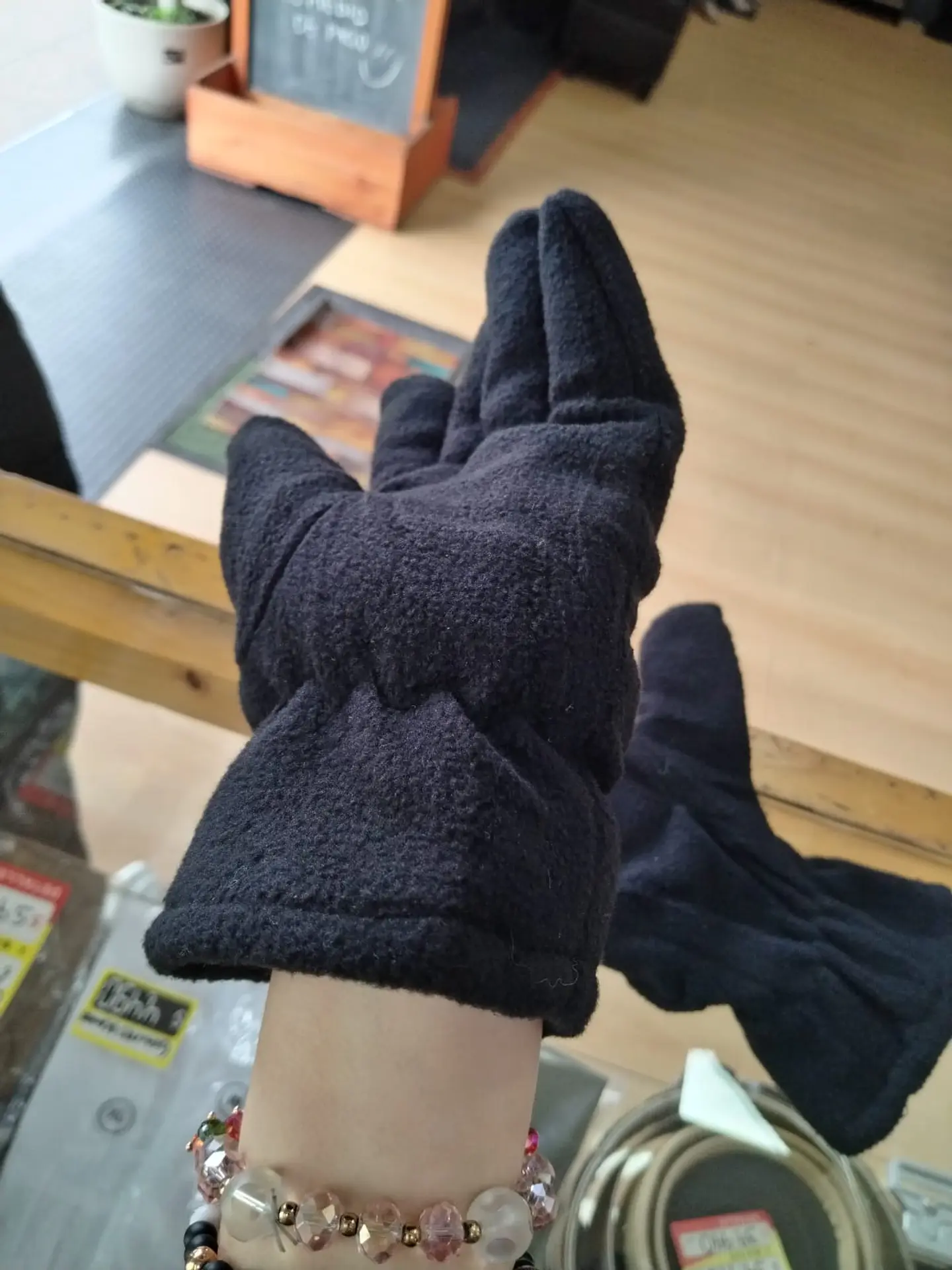 Guantes de Polar Negro Talla Única, Guantes Polar Unisex 7