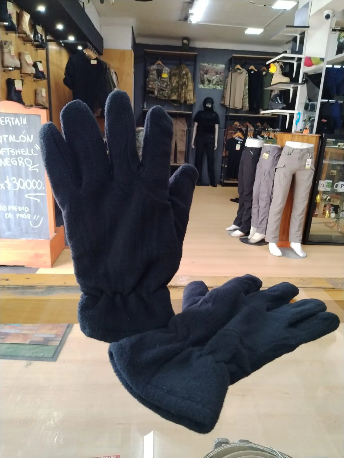 Guantes de Polar Negro Talla Única, Guantes Polar Unisex 4