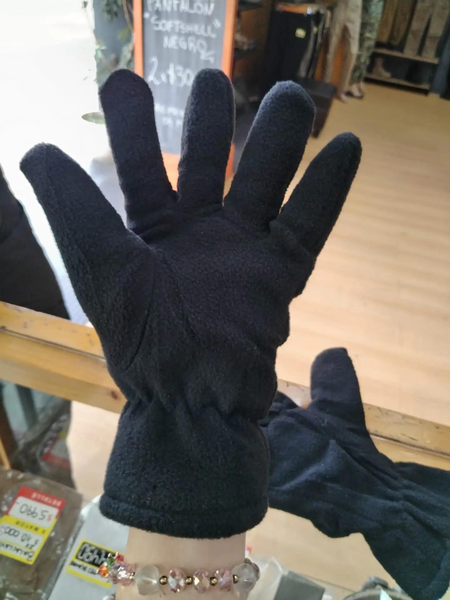 Guantes de Polar Negro Talla Única, Guantes Polar Unisex 5
