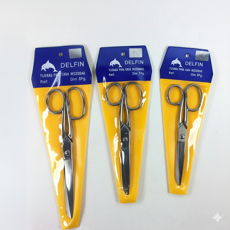 Tijeras Delfín Metal #6, #7 y #8 | Para Tela 1