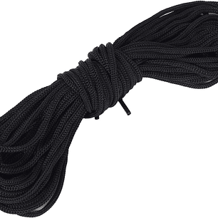 Pita Color Negro Redondo de Algodón | 90 Metros