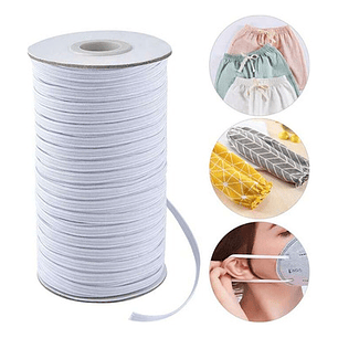 Elástico Poliéster Blanco | Flexible y Resistente