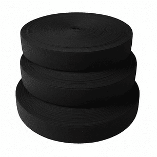 Elástico Telar Negro por Rollo | Alta Resistencia