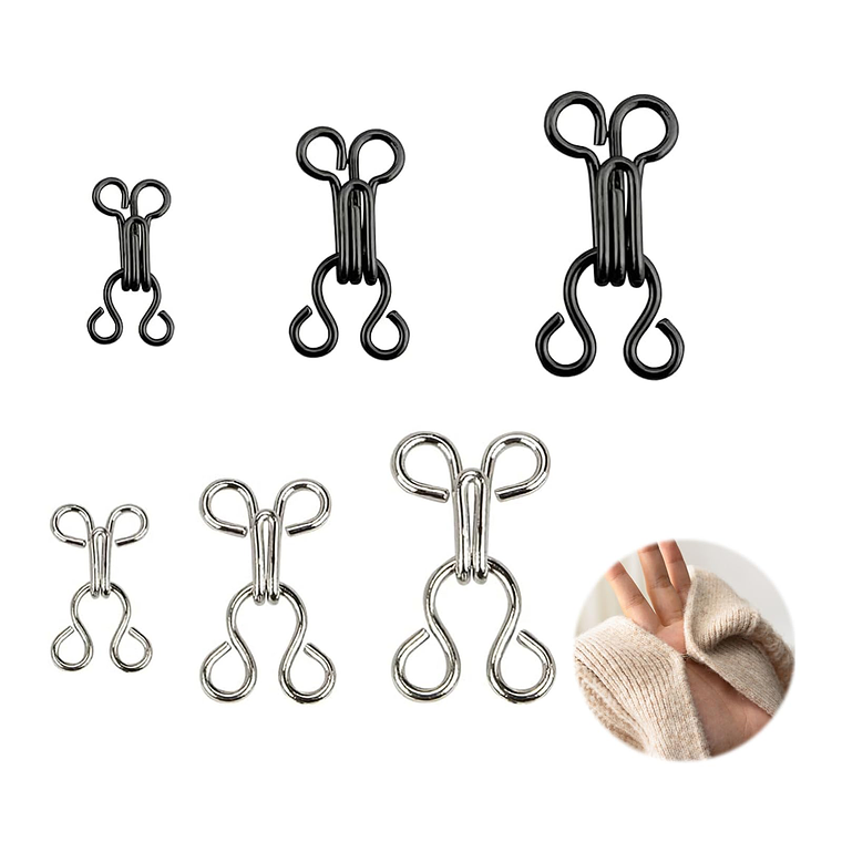 Corchetes Metálicos Plateados 1