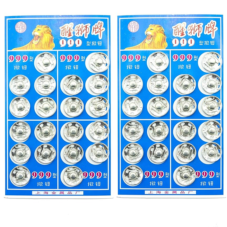 Broches Plateados N°00 al N°4 | Costura y Confección 2