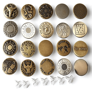 BOTÓN PARA JEANS – Metálico Importado