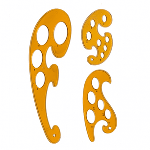 Regla Pistolete para Patronaje | Juego de 3 Unidades