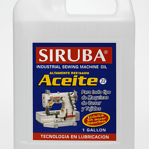 Aceite Siruba de 1 Litro – Especial para Máquinas de Coser