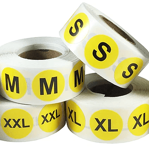 Talla Adhesiva Color Dorado – Rollo de 1 Millar