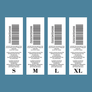 Etiquetas de Tallas – Paquete de 100 Unidades