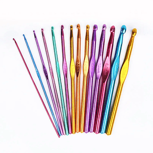 Juego de Crochet de Aluminio – 12 Unidades para Todo Tipo de Tejido