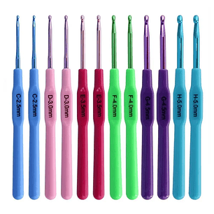 Juego de Crochet de Aluminio – 12 Unidades Resistentes 