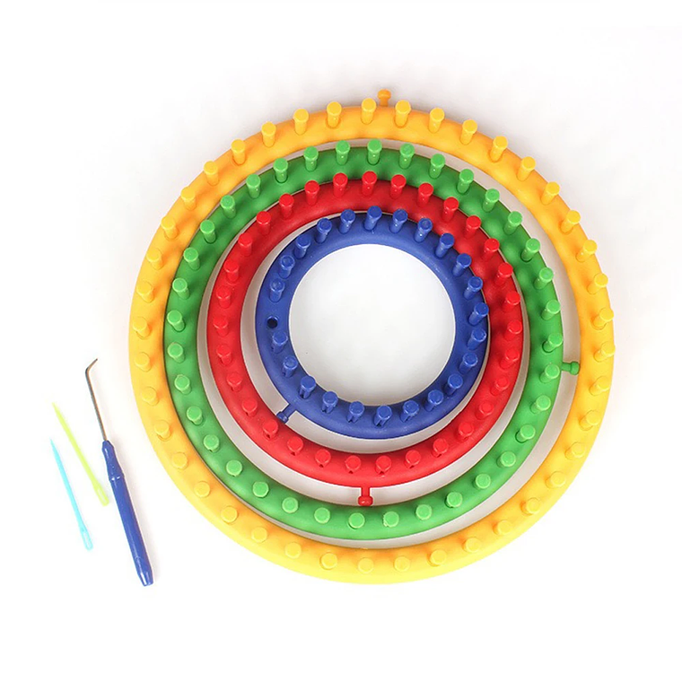 Juego de Telar Circular – 4 Unidades con Agujas 1