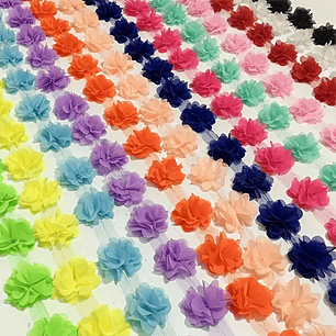 Flores de Organza en Tira – 10 Yardas